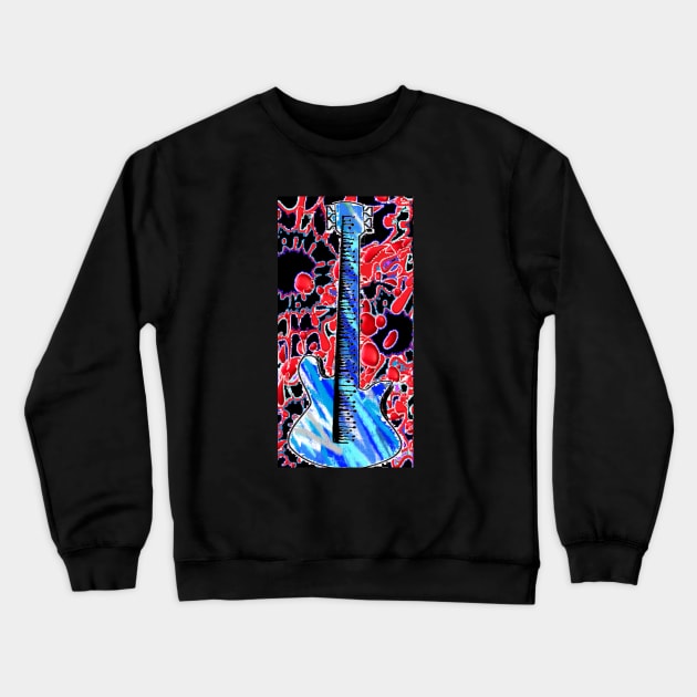 bass guitar pop art 1 Crewneck Sweatshirt by LowEndGraphics